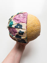 Beeswax food wrap keeping mellons fresh, organic and ethically sourced ingredients, Made in Canada